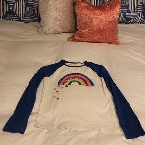 Girls Mini Boden rainbow tee